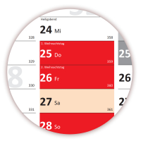 XXL Wandkalender DIN A0 2025 (rot2)