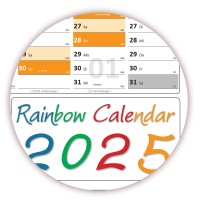 Rainbow Wandkalender DIN A2 2025