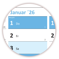 Wandkalender DIN A1 2025 + 2026 (blau2)