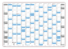 XXL Classic-2 Wandkalender 2025 blau (gefaltet)