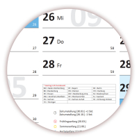 XXL Classic-2 Wandkalender 2025 blau (gefaltet)
