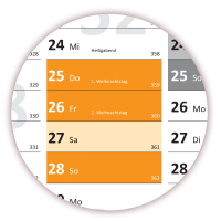 Rainbow Wandkalender DIN A1 2025 - Classic-1 gefaltet
