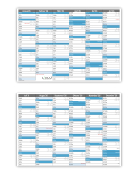 Tafelkalender 2026 DIN A5 Blau