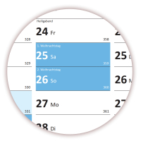 Wandkalender DIN A1 2026 + 2027 (blau2)