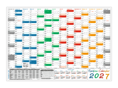 Rainbow Wandkalender DIN A2 2027 - Classic1 gefaltet
