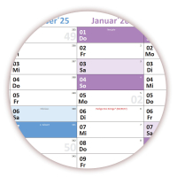 XL Schuljahreskalender DIN A1 2025/2026 ( gefaltet )