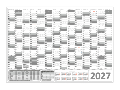 XXL Classic-1 Wandkalender DIN A0 2027 - Grau