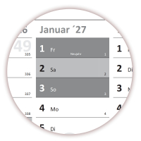 XXL Classic-1 Wandkalender DIN A0 2027 - Grau