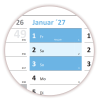 XXL Classic-1 Wandkalender DIN A0 2027 - Hellblau
