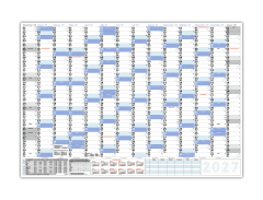 Wandkalender DIN B1 2027 nass abwischbar
