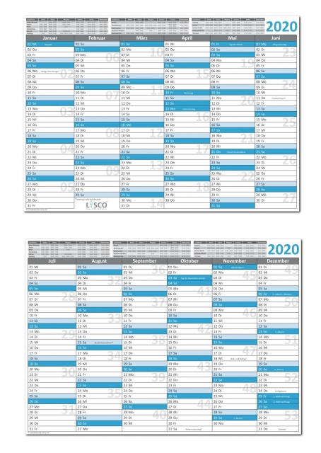 Tafelkalender im DIN A5 Format 2020 - Wandkalender Shop