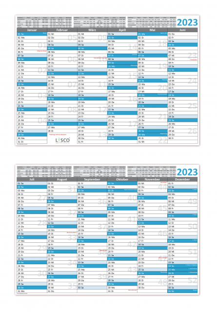 Tafelkalender im DIN A4 Format 2023 - Wandkalender Shop
