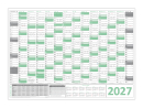 Green Wandkalender DIN A1 2027 - gerollt