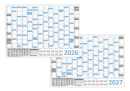 XXL Classic-1 Wandkalender DIN A0 2026 + 2027 - Hellblau