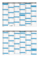 Tafelkalender 2028 DIN A5 Blau