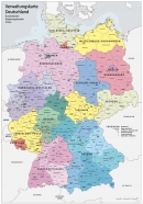 XXL Verwaltungskarte Deutschland