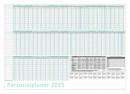 Urlaubsplaner / Personalplaner DIN B1 2025 nass abwischbar