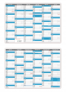 Tafelkalender 2022 DIN A5 Blau