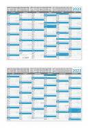 Tafelkalender 2023 DIN A4 Blau