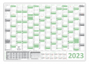 Wandkalender DIN A1 2023 Grün - gerollt