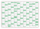 Green Wandkalender DIN A3 2024 - gerollt