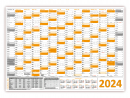 Wandkalender DIN A1 2024 Orange - gerollt