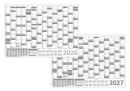XXL Classic-1 Wandkalender DIN A0 2026 + 2027 - Grau
